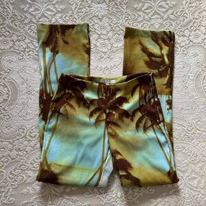 y2k girly grunge graphic straight leg low rise pants